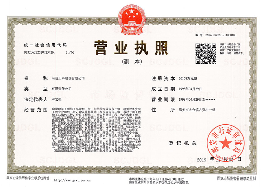 營業執照（副本）